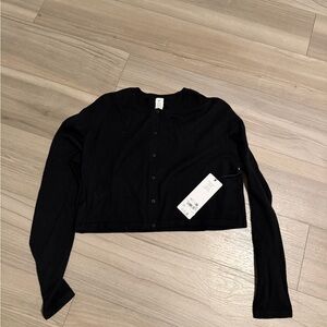 ALO Yoga Black Button-down cardigan